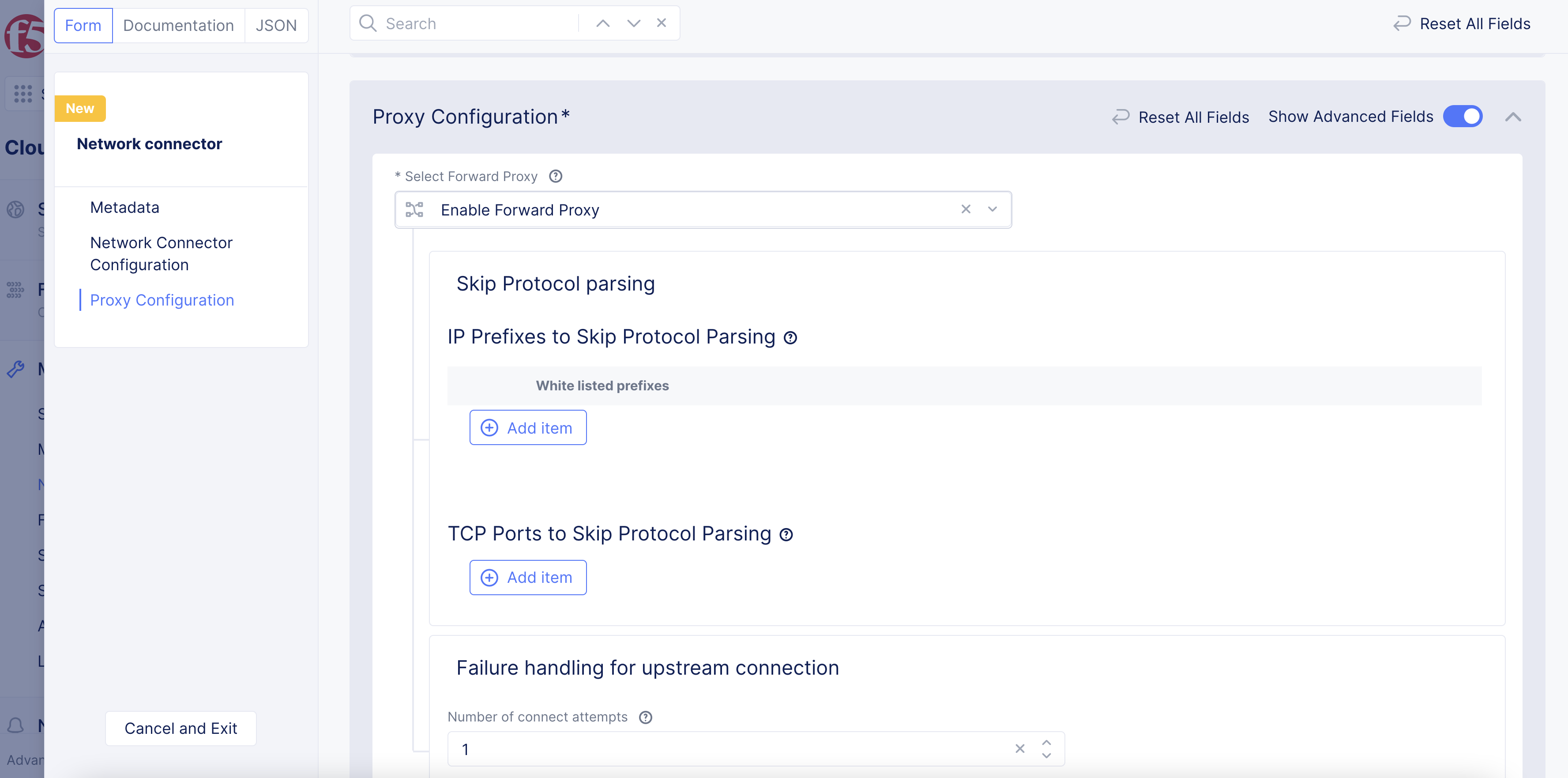 Figure: Proxy Configuration