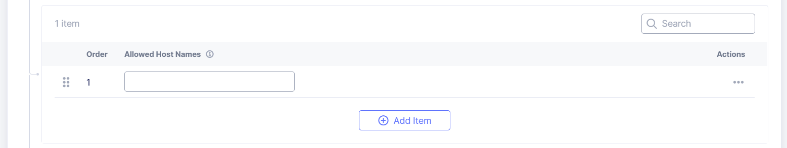 Figure: Add Allowed Host Names