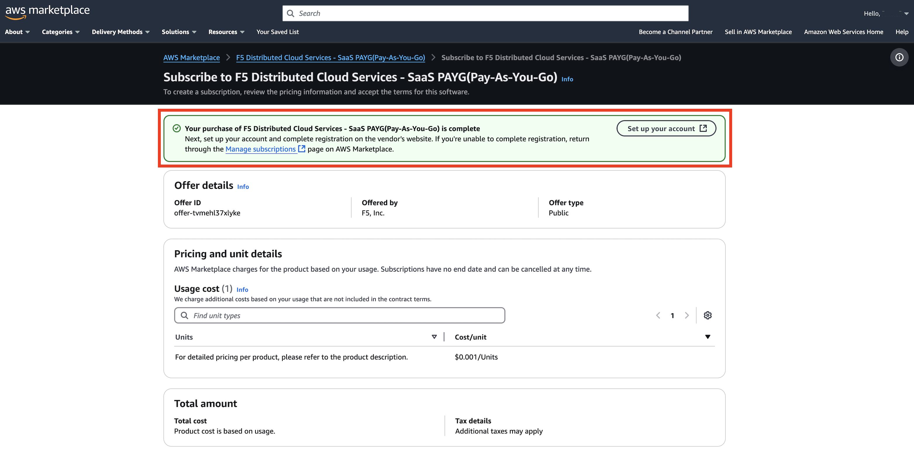 Figure: Set Up Your Account